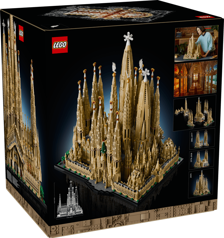 LEGO Sagrada Família 21065, détail officiel des tours et façades